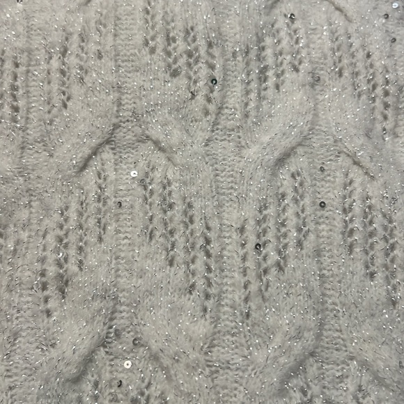 Express worn once holiday sweater. Size M. Sequence and silver - Picture 9 of 10